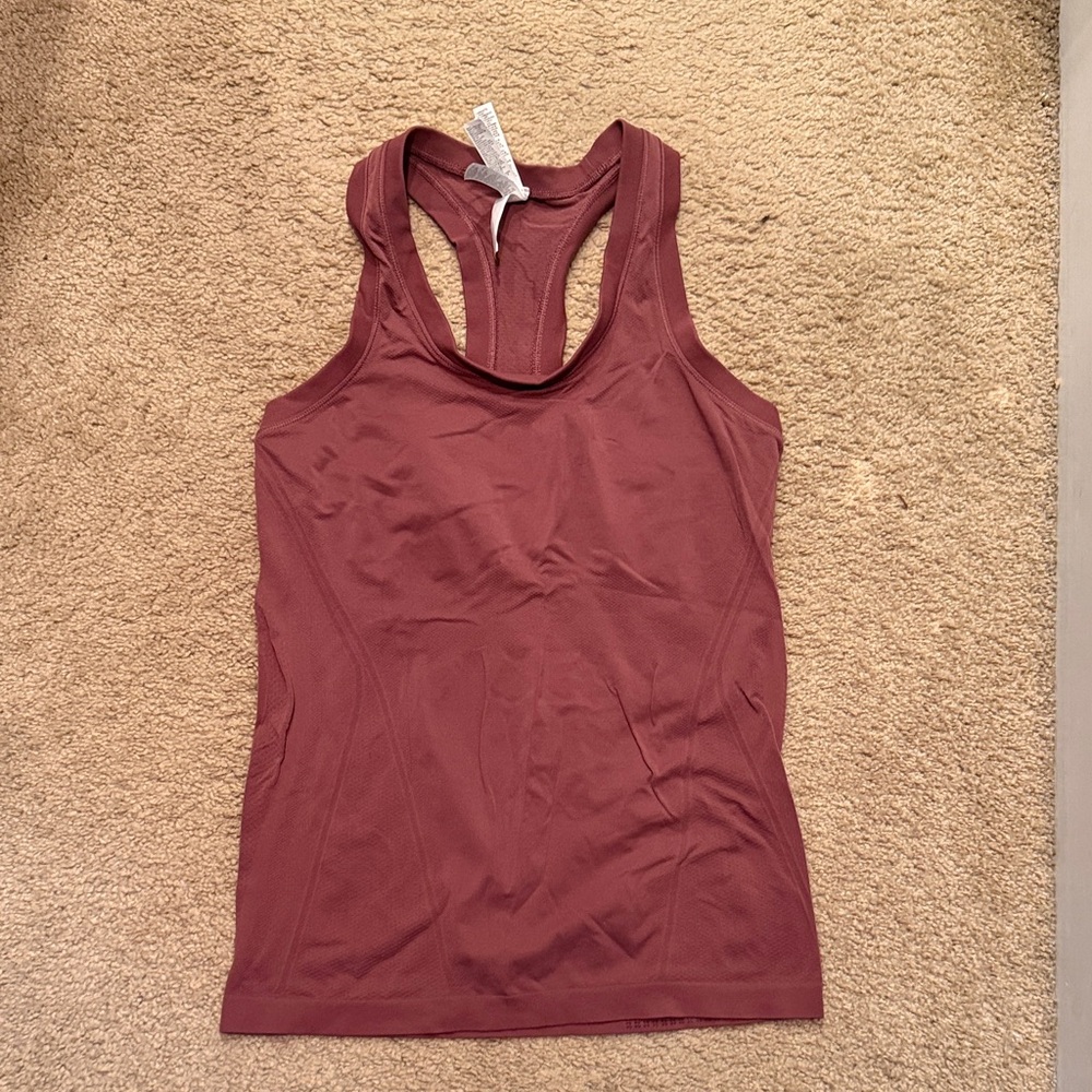 Athleta Maroon Racerback Tank Top
